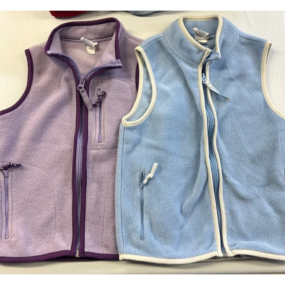 Vintage lot of 3 fleece like vest size child's 6